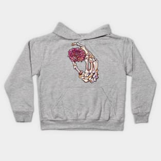 Skeletal Hand and Dahlia Kids Hoodie